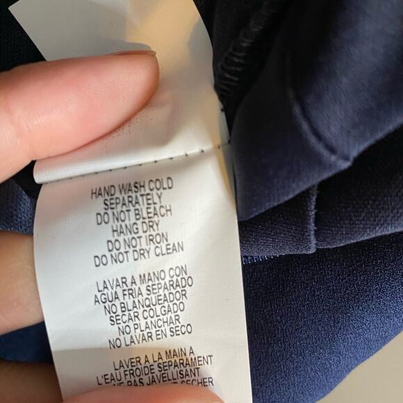 Marina Navy One Shoulder Flow Jumpsuit Sz 4 - Picture 8 of 11